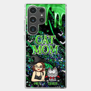 Witchy Vibes For Cat Mom This Halloween - Cat Personalized Custom Clear Phone Case - Halloween Gift For Pet Owners, Pet Lovers