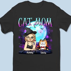 Witchy Vibes For Cat Mom This Halloween - Cat Personalized Custom Unisex T-shirt, Hoodie, Sweatshirt - Halloween Gift For Pet Owners, Pet Lovers