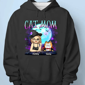 Witchy Vibes For Cat Mom This Halloween - Cat Personalized Custom Unisex T-shirt, Hoodie, Sweatshirt - Halloween Gift For Pet Owners, Pet Lovers