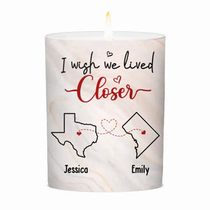 Distance Means So Little When Someone Means So Much - Bestie Personalized Custom Smokeless Scented Candle - Gift For Best Friends, BFF, Sisters