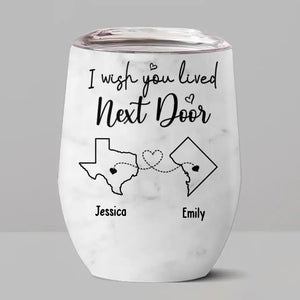 My Bestie Is Always In My Corner - Bestie Personalized Custom Wine Tumbler - Gift For Best Friends, BFF, Sisters