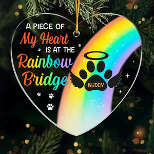 Until The Day We Meet Again On The Rainbow Bridge - Memorial Personalized Custom Ornament - Acrylic Custom Shaped - Sympathy Gift For Pet Owners, Pet Lovers