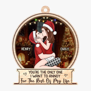 You Are The Only Person I Want To Find Under The Mistletoe - Couple Personalized Custom Ornament - Wood Custom Shaped - Christmas Gift For Husband Wife, Anniversary