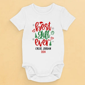 Our Favorite Gift Arrived Early This Year - Family Personalized Custom Baby Onesie - Christmas Gift For Baby Kids, Newborn Baby