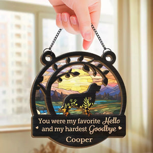 You May Be Gone, But You'll Never Be Forgotten - Memorial Personalized Window Hanging Suncatcher - Sympathy Gift For Pet Owners, Pet Lovers