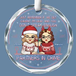 Congrats On Being My Bestie - Bestie Personalized Custom Circle Glass Ornament - Christmas Gift For Best Friends, BFF, Sisters