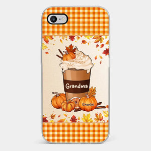 Autumn Fall Is For Cozy Moments With Family And Grandma - Family Personalized Custom Clear Phone Case - Autumn Fall Gift For Grandma