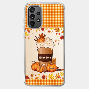 Autumn Fall Is For Cozy Moments With Family And Grandma - Family Personalized Custom Clear Phone Case - Autumn Fall Gift For Grandma