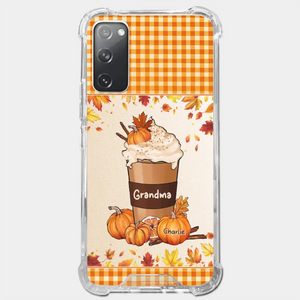 Autumn Fall Is For Cozy Moments With Family And Grandma - Family Personalized Custom Clear Phone Case - Autumn Fall Gift For Grandma