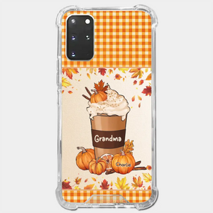 Autumn Fall Is For Cozy Moments With Family And Grandma - Family Personalized Custom Clear Phone Case - Autumn Fall Gift For Grandma