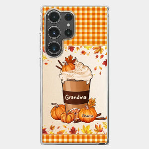 Autumn Fall Is For Cozy Moments With Family And Grandma - Family Personalized Custom Clear Phone Case - Autumn Fall Gift For Grandma