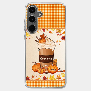 Autumn Fall Is For Cozy Moments With Family And Grandma - Family Personalized Custom Clear Phone Case - Autumn Fall Gift For Grandma