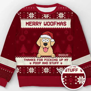 Paws And Enjoy The Holiday Cheer - Dog Personalized Custom Ugly Sweatshirt - Unisex Wool Jumper - Christmas Gift For Pet Owners, Pet Lovers