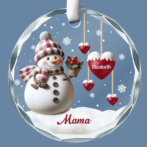 If Nothing Is Going Well, Call Your Grandmother - Family Personalized Custom Circle Glass Ornament - Christmas Gift For Mom, Grandma