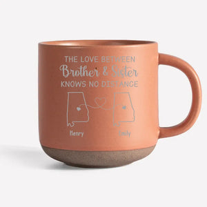 The Love Between Siblings - Family Personalized Custom Pottery Mug - Gift For Siblings, Brothers, Sisters