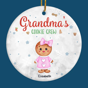 Gingerbread Smells Like Home And Family Gatherings During The Holidays - Family Personalized Custom Ornament - Ceramic Round Shaped - Christmas Gift For Mom, Grandma