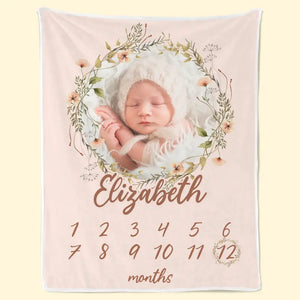 Custom Photo Your Smile Is Enough To Fill My Day With Happiness - Family Personalized Custom Baby Blanket - Gift For Baby Kids, Newborn Baby