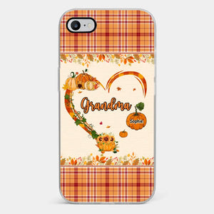 Family Time Is Like A Cozy Pumpkin Patch On A Crisp Autumn Day - Family Personalized Custom Clear Phone Case - Autumn Fall Gift For Grandma