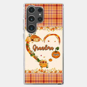 Family Time Is Like A Cozy Pumpkin Patch On A Crisp Autumn Day - Family Personalized Custom Clear Phone Case - Autumn Fall Gift For Grandma