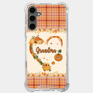 Family Time Is Like A Cozy Pumpkin Patch On A Crisp Autumn Day - Family Personalized Custom Clear Phone Case - Autumn Fall Gift For Grandma