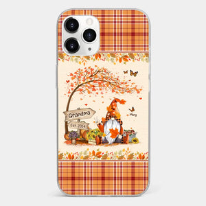 Oh My Gourd I Love Fall - Family Personalized Custom Clear Phone Case - Autumn Fall Gift For Grandma