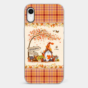 Oh My Gourd I Love Fall - Family Personalized Custom Clear Phone Case - Autumn Fall Gift For Grandma