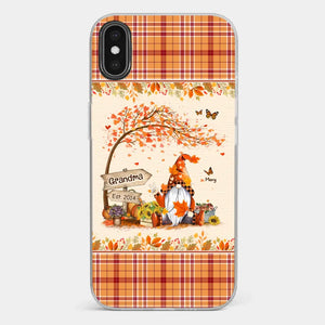 Oh My Gourd I Love Fall - Family Personalized Custom Clear Phone Case - Autumn Fall Gift For Grandma