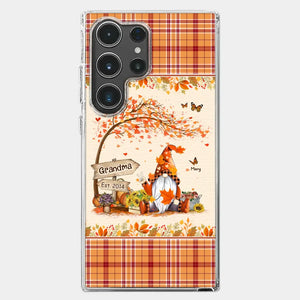 Oh My Gourd I Love Fall - Family Personalized Custom Clear Phone Case - Autumn Fall Gift For Grandma