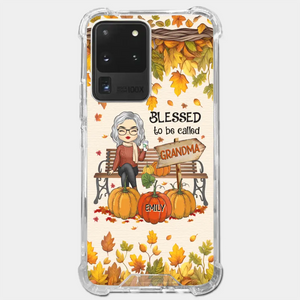 Grandma's Love Is The Heart Of Our Family - Family Personalized Custom Clear Phone Case - Autumn Fall Gift For Grandma