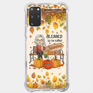 Grandma's Love Is The Heart Of Our Family - Family Personalized Custom Clear Phone Case - Autumn Fall Gift For Grandma