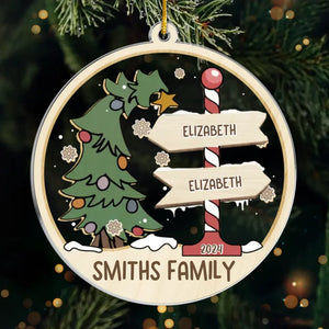 Family Is Where Life Begins And Love Never Ends - Family Personalized Custom Ornament - Acrylic Custom Shaped - Christmas Gift For Family Members