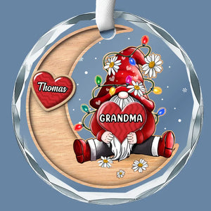 Making Spirits Bright Tonight - Family Personalized Custom Circle Glass Ornament - Christmas Gift For Mom, Grandma