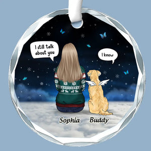 Your Spirit Runs Free - Memorial Personalized Custom Circle Glass Ornament - Sympathy Gift, Christmas Gift For Pet Owners, Pet Lovers