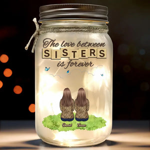 Brothers And Sisters Are As Close As Hands And Feet - Family Personalized Custom Mason Jar Light - Gift For Siblings, Brothers, Sisters