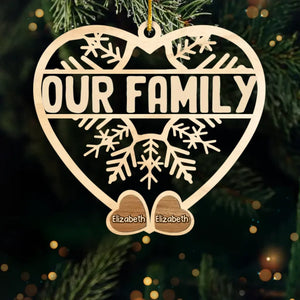 The Holidays Are A Time For Family - Family Personalized Custom Ornament - Acrylic Custom Shaped - Christmas Gift For Family Members