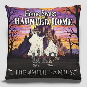 Keep Calm And Scary On - Family Personalized Custom Pillow - Halloween Gift For Family Members