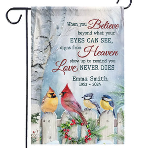 Forever Cherished, Never Forgotten - Memorial Personalized Custom Flag - Sympathy Gift For Family Members