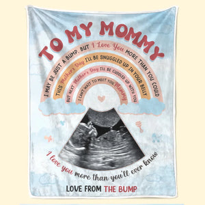 Custom Photo I May Be Just A Bump - Family Personalized Custom Blanket - Mother's Day, Baby Shower Gift, Gift For First Mom