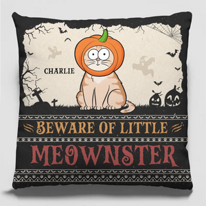 Happy Meowloween - Cat Personalized Custom Pillow - Halloween Gift For Pet Owners, Pet Lovers