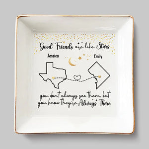 Celebrate Your Connection With A Dish Full Of Love - Bestie Personalized Custom Jewelry Dish - Gift For Best Friends, BFF, Sisters