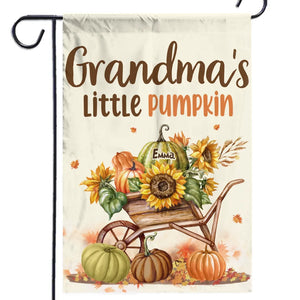 Abuela's Little Pumpkins - Family Personalized Custom Flag - Gift For Grandma