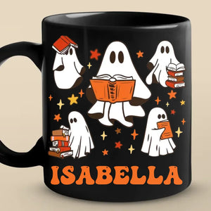 Ghosts Have The Most Fun - Family Personalized Custom Black Mug - Halloween Gift For Family Members