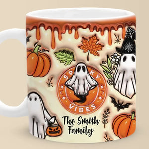 Our Family Is A Real Scream - Family Personalized Custom 3D Inflated Effect Printed Mug - Halloween Gift For Family Members