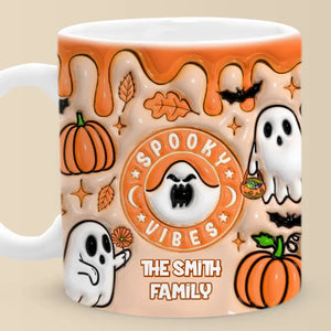 Family Of Boos And Haunts - Family Personalized Custom 3D Inflated Effect Printed Mug - Halloween Gift For Family Members