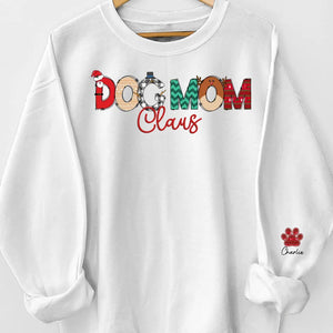 Paws And Enjoy The Holiday Spirit - Dog & Cat Personalized Custom Unisex Sweatshirt With Design On Sleeve - Christmas Gift For Pet Owners, Pet Lovers