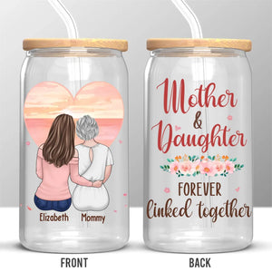 My Daughter Is My Biggest Blessing - Family Personalized Custom Glass Cup, Iced Coffee Cup - Gift For Mom, Daughter