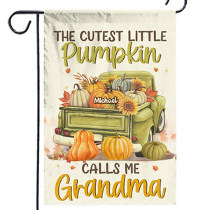 The Cutest Little Pumpkins - Family Personalized Custom Flag - Gift For Mom, Grandma