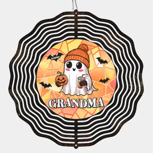 Too Much Of A Cutie To Be Spooky - Family Personalized Custom Wind Spinner - Halloween Gift For Mom, Grandma