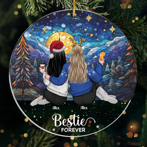 Friends Are The Family We Choose For Ourselves - Bestie Personalized Custom Ornament - Acrylic Custom Shaped - Christmas Gift For Best Friends, BFF, Sisters