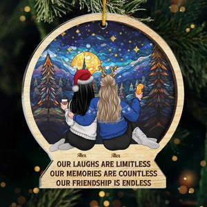 Friends Make Everything Easier - Bestie Personalized Custom Ornament - Acrylic Custom Shaped - Christmas Gift For Best Friends, BFF, Sisters